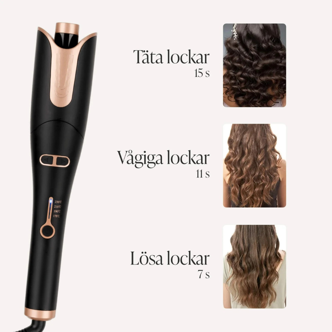 Mevoria curler® – automatisk krølltang