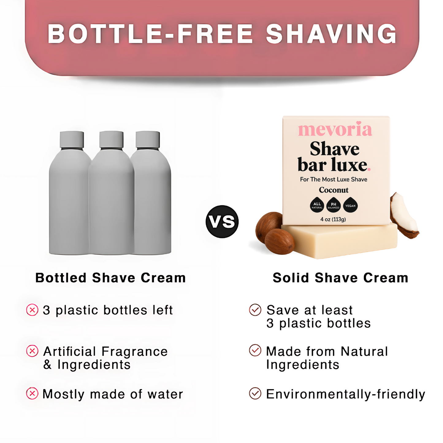 Mevoria Shave bar luxe® - kokos & shea butter