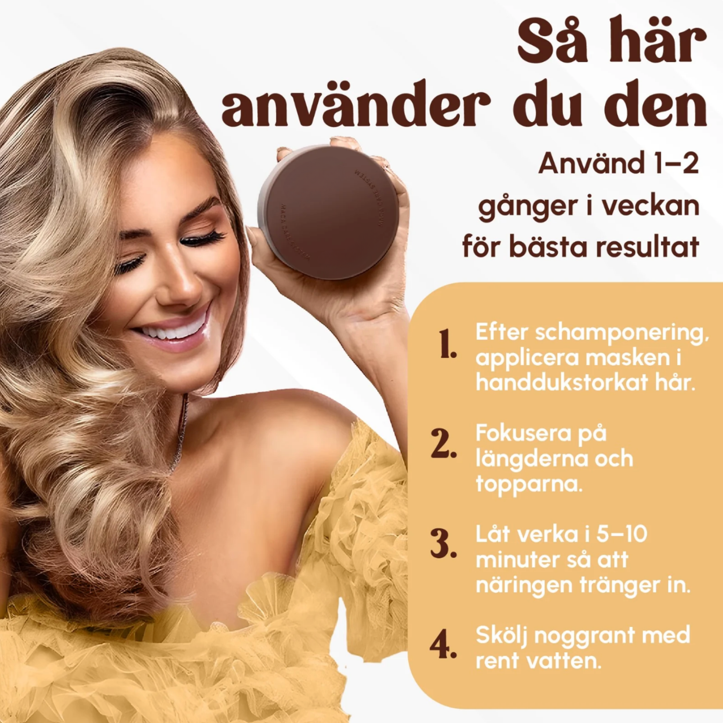 Repair Hårmask – Omedelbar hårbotox-effekt